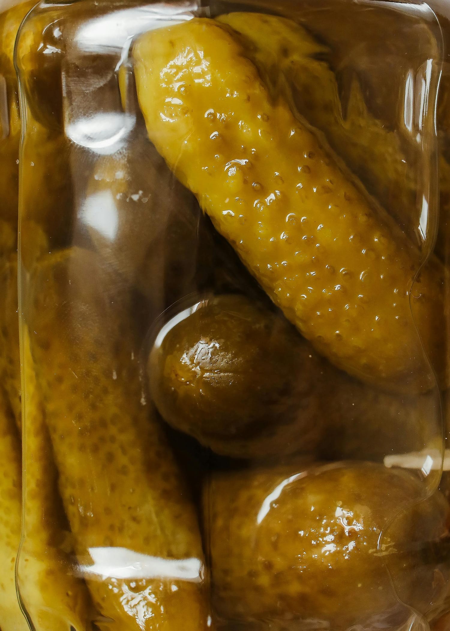 pickles stored in glass jar long-term